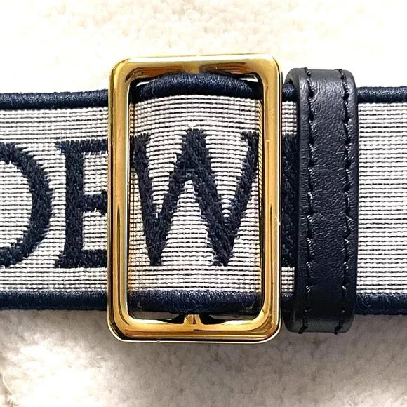 Loewe Anagram Bag Strap in Jacquard and Calfskin in Navy/Black - Picture 7 of 10